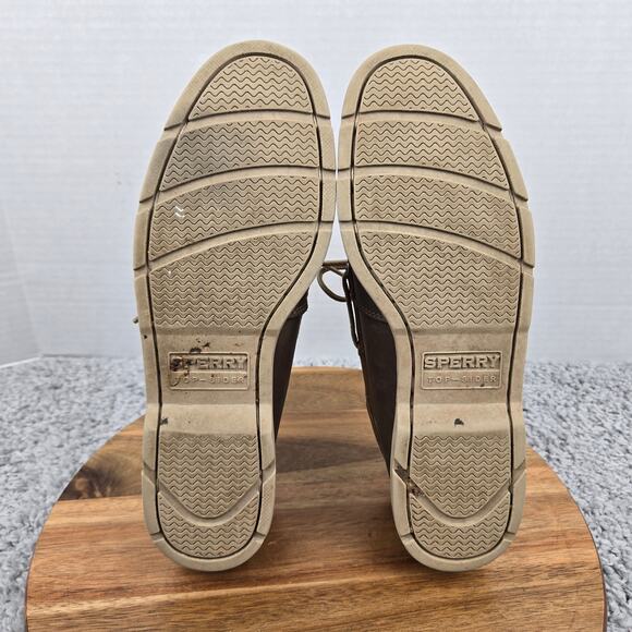 Sperry Top Sider Men 8M Leeward 2-Eye Two Tone Brown Leather Lifestyle Boat Shoe - Picture 8 of 12